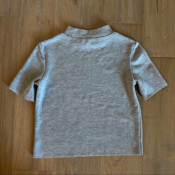 Autumn Mock Neck Zara Short Sleeve - Light Grey - Picture 3 of 6
